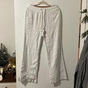 Linen pants jlux adjustable waist band